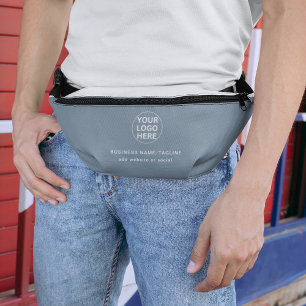 Voeg uw bedrijf toe Logo L Dusty Blue Promotional Heuptasje