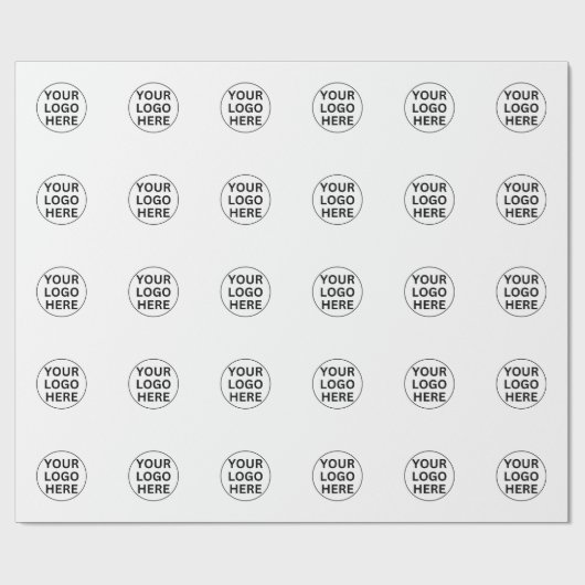 Voeg uw bedrijf toe Logo L Promotional Branded Whi Cadeaupapier (Vlak)