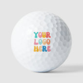 Voeg uw bedrijf toe Logo Modern Minimal Simple Golfballen (Voorkant)
