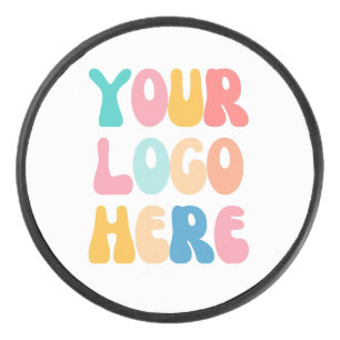 Voeg uw bedrijf toe Logo Modern Minimal Simple Hockey Puck