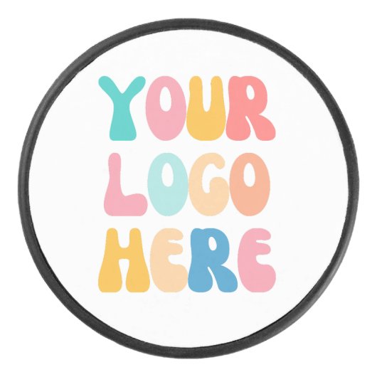 Voeg uw bedrijf toe Logo Modern Minimal Simple Hockey Puck (Voorkant)
