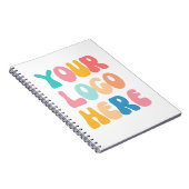 Voeg uw bedrijf toe Logo Modern Minimal Simple Notitieboek (Rechterzijde)