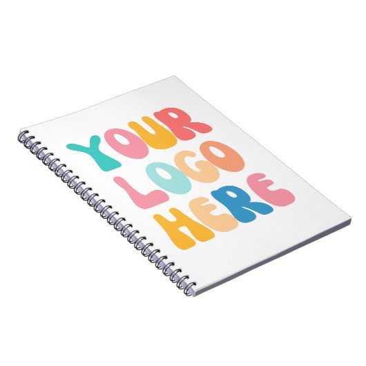 Voeg uw bedrijf toe Logo Modern Minimal Simple Notitieboek (Rechterzijde)