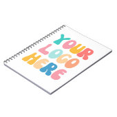 Voeg uw bedrijf toe Logo Modern Minimal Simple Notitieboek (Linkerzijde)