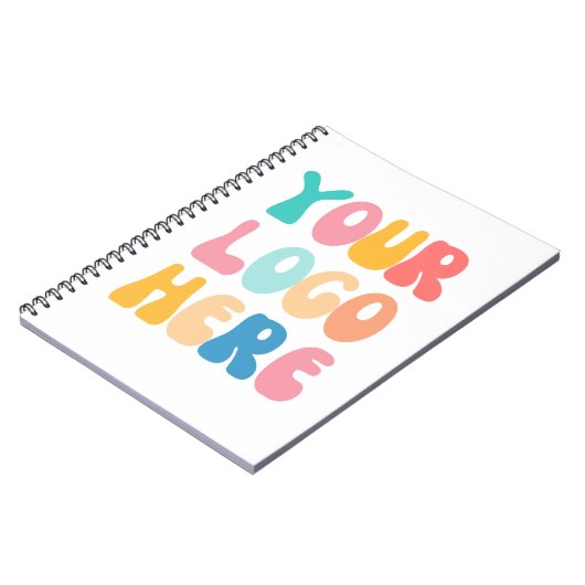 Voeg uw bedrijf toe Logo Modern Minimal Simple Notitieboek (Linkerzijde)