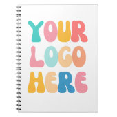 Voeg uw bedrijf toe Logo Modern Minimal Simple Notitieboek (Voorkant)