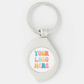 Voeg uw bedrijf toe Logo Modern Minimal Simple Sleutelhanger (Voorkant)