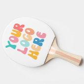 Voeg uw bedrijf toe Logo Modern Minimal Simple Tafeltennisbatje (Zijkant)