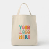 Voeg uw bedrijf toe Logo Modern Minimal Simple Tote Bag (Achterkant)