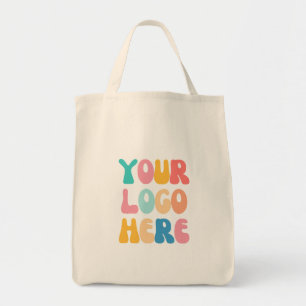 Voeg uw bedrijf toe Logo Modern Minimal Simple Tote Bag
