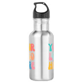 Voeg uw bedrijf toe Logo Modern Minimal Simple Waterfles (Achterkant)