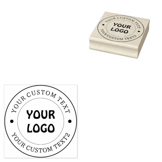 Voeg uw bedrijf toe logo rubberstempel (Gestempeld)