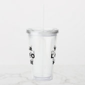 Voeg uw bedrijf toe Logo Simple Minimal Promotiona Acryl Drinkbeker (Rechts)