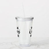 Voeg uw bedrijf toe Logo Simple Minimal Promotiona Acryl Drinkbeker (Links)