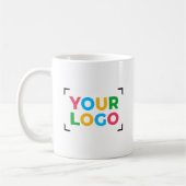 Voeg uw bedrijf toe Logo Simple Promotional White Koffiemok (Links)