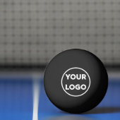 Voeg uw bedrijf zwart met Logo-merk toe Pingpongbal (Net)