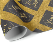 Voeg uw bedrijfs Logo op Gold Wrapping Papier toe (Rol Hoek)
