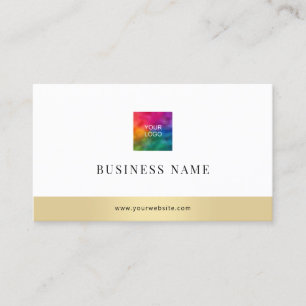 Voeg uw bedrijfsBedrijf Logo Moderne Elegant Gold Visitekaartje