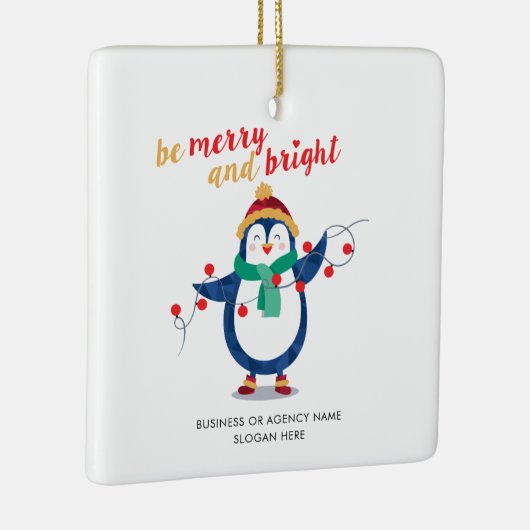 Voeg uw bedrijfseigenaar kerst van de Bedrijfs van Keramisch Ornament (Rechts)