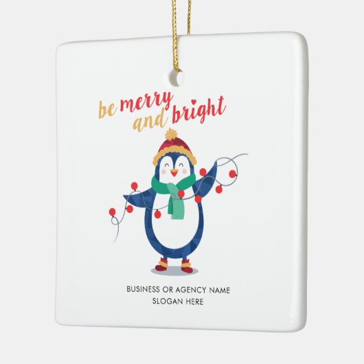 Voeg uw bedrijfseigenaar kerst van de Bedrijfs van Keramisch Ornament (Links)