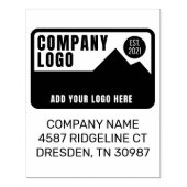 Voeg Uw BedrijfsLogo en Aangepast Adres toe Rubberstempel (Afrduk)