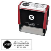 Voeg Uw BedrijfsLogo en het Adres van de Terugkeer Zelfinktende Stempel (In situ)