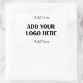 Voeg uw BedrijfsLogo en Info toe Rechthoekige Sticker (Tas)