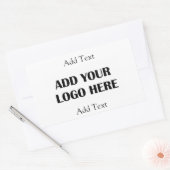 Voeg uw BedrijfsLogo en Info toe Rechthoekige Sticker (Envelop)