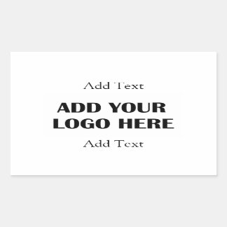 Voeg uw BedrijfsLogo en Info toe Rechthoekige Sticker