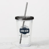 Voeg Uw BedrijfsLogo en Slogan toe Acryl Drinkbeker (Achterkant)