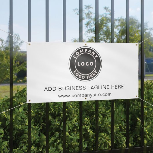 Voeg Uw BedrijfsLogo en Website van het Bedrijf to Spandoek