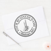 Voeg uw bedrijfslogo schilder toe ronde sticker (Envelop)