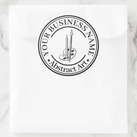 Voeg uw bedrijfslogo schilder toe ronde sticker (Tas)