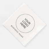 Voeg uw bedrijfslogo tekst hier toe servet (Hoek)