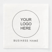 Voeg uw bedrijfslogo tekst hier toe servet (Voorkant)