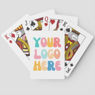Voeg uw bedrijfslogo toe Modern Minimaal Eenvoudig Pokerkaarten