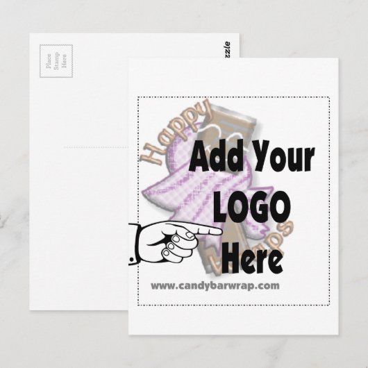 Voeg uw BedrijfsLOGO van het Bedrijf toe Briefkaart (Voorkant / Achterkant)