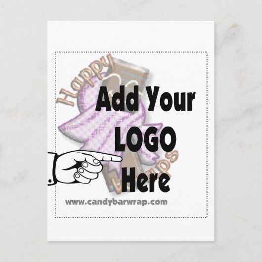 Voeg uw BedrijfsLOGO van het Bedrijf toe Briefkaart (Voorkant)