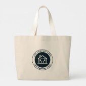 Voeg Uw BedrijfsMedewerker van het Logo toe Grote Tote Bag (Achterkant)