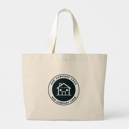 Voeg Uw BedrijfsMedewerker van het Logo toe Grote Tote Bag (Achterkant)