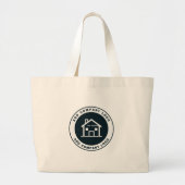 Voeg Uw BedrijfsMedewerker van het Logo toe Grote Tote Bag (Voorkant)