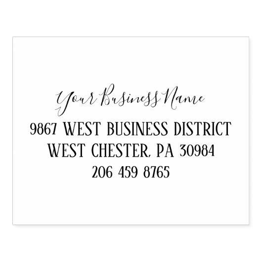 Voeg Uw Bedrijfsnaam en Modern van het Adres toe Rubberstempel (Afrduk)