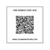 Voeg uw bedrijfsnaam info QR-code stempel voorbeel (Design)