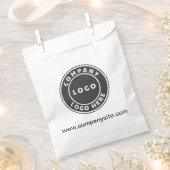 Voeg uw bedrijfswebsite en aangepast bedrijfslogo  bedankzakje (Geknipt)