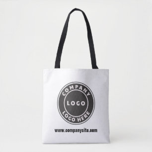 Voeg uw bedrijfswebsite en aangepast bedrijfslogo tote bag