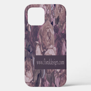 Voeg uw bedrijfswebsite toe Paarse Roos Fantasie iPhone 12 Hoesje