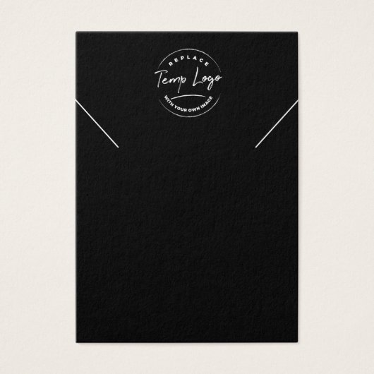 Voeg uw beeldscherm met eenvoudige zwarte oorkonde visitekaartje (Voorkant)