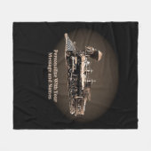 Voeg uw bericht en namen toe, de bruine motor van fleece deken (Voorkant (Horizontaal))