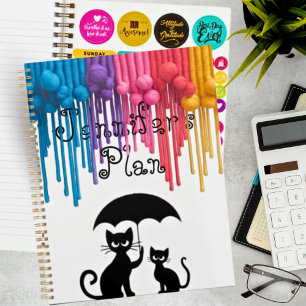 Voeg uw bericht Sarcastic Humor Kat Planner