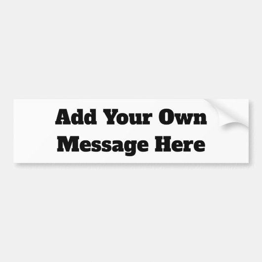 Voeg uw bericht toe aan deze bumpersticker (Voorkant)